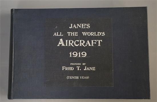 Janes - Janes All the Worlds Aircraft, oblong qto, cloth, London 1919